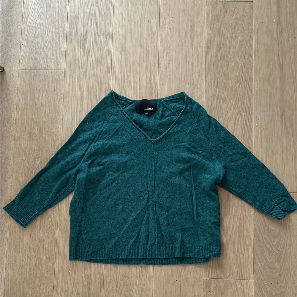 Green V-Neck Sweater